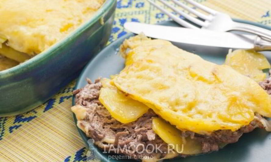 Рецепт мяса по-французски с фаршем