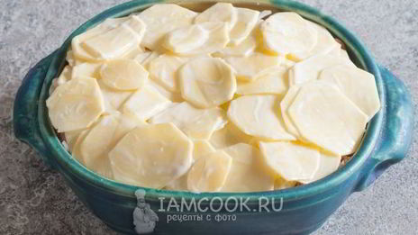 мясо по-французски с фаршем