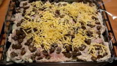 мясо по-французски с грибами и сыром