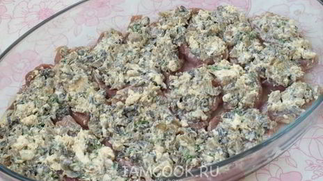 мясо по-французски с грибами