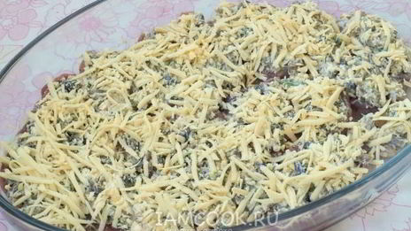 мясо по-французски с грибами