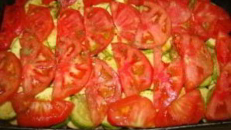 мясо по-французски с кабачками