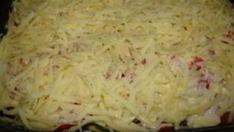 мясо по-французски с кабачками