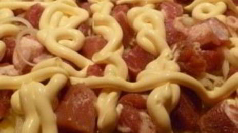 мясо по-французски с картофелем