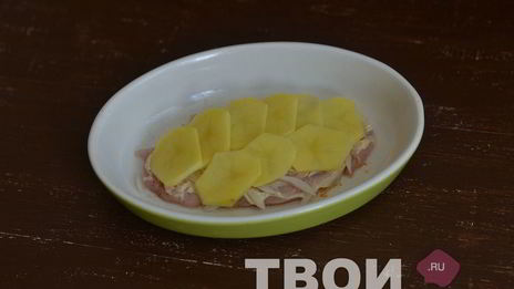 мясо по-французски с курицей