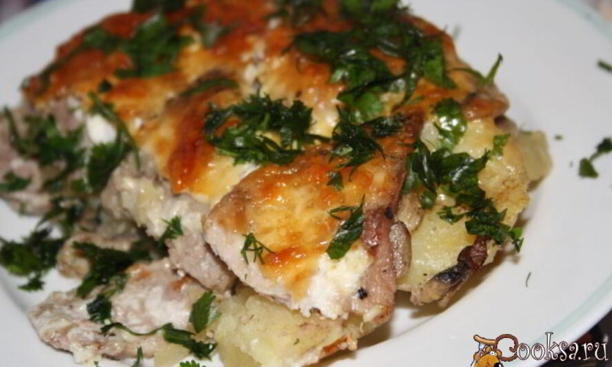 Рецепт мяса по-французски с шампиньонами