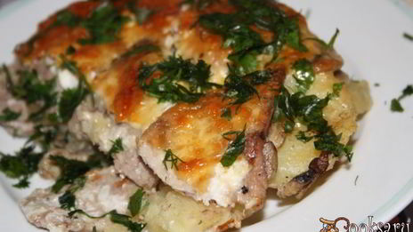 мясо по-французски с шампиньонами