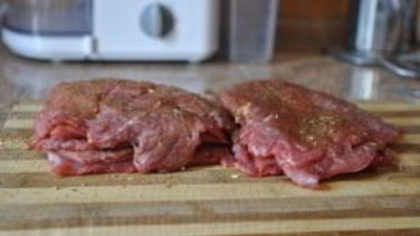 мясо по-французски со свининой и грибами