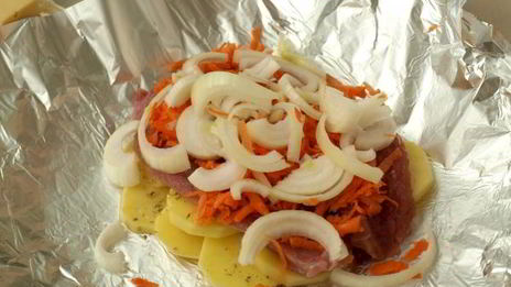 мясо по-французски в фольге в духовке