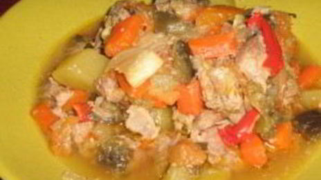 чанахи из баранины в кастрюле