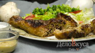 Фаршированные куриные ножки грибами и сыром