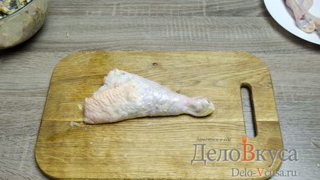 фаршированные куриные ножки грибами и сыром