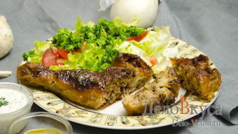 фаршированные куриные ножки грибами и сыром