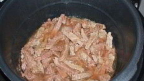 говядина в сливках в мультиварке