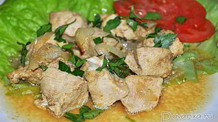 Куриное филе с кетчупом и колой