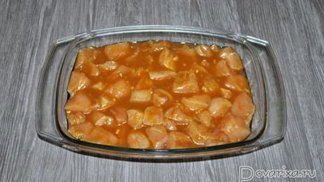 куриное филе с кетчупом и колой