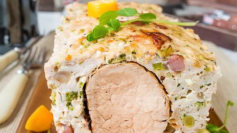 куриный террин со свиной вырезкой