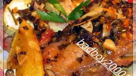 курица с апельсинами