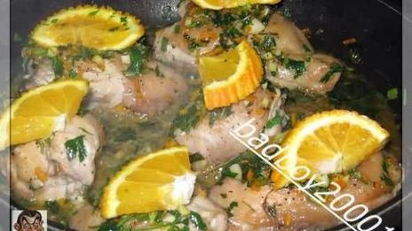 курица с апельсинами