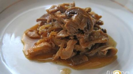 курица с грибами и лимоном