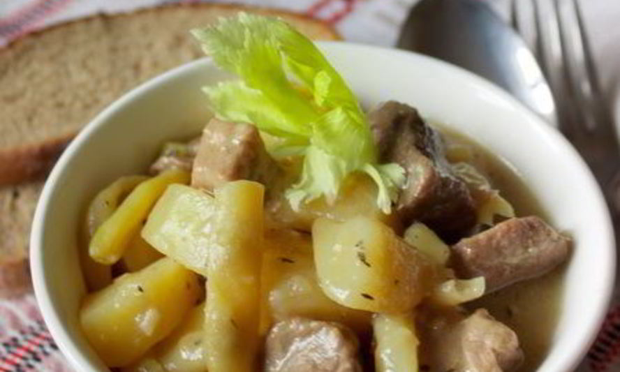 Рецепт мяса, тушенного с восковой фасолью