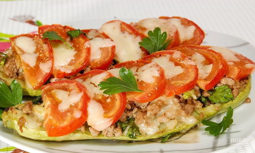 Рецепт свиного фарша с кабачками в духовке