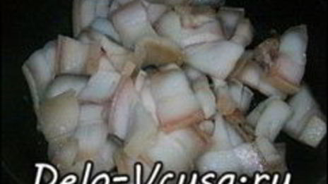 свиной смалец с чесноком и черным перцем