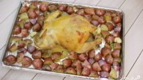 запеченная курица с картошкой
