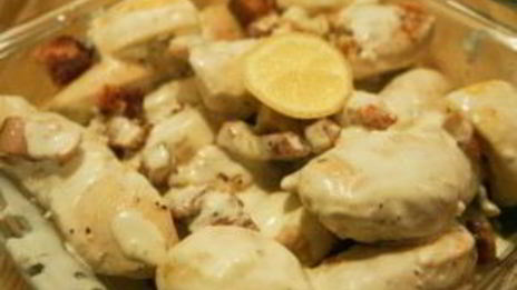 запеченная курица в сливочном соусе