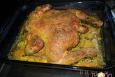 Запеченная курица в сметане