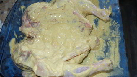 запеченная курица в сметане