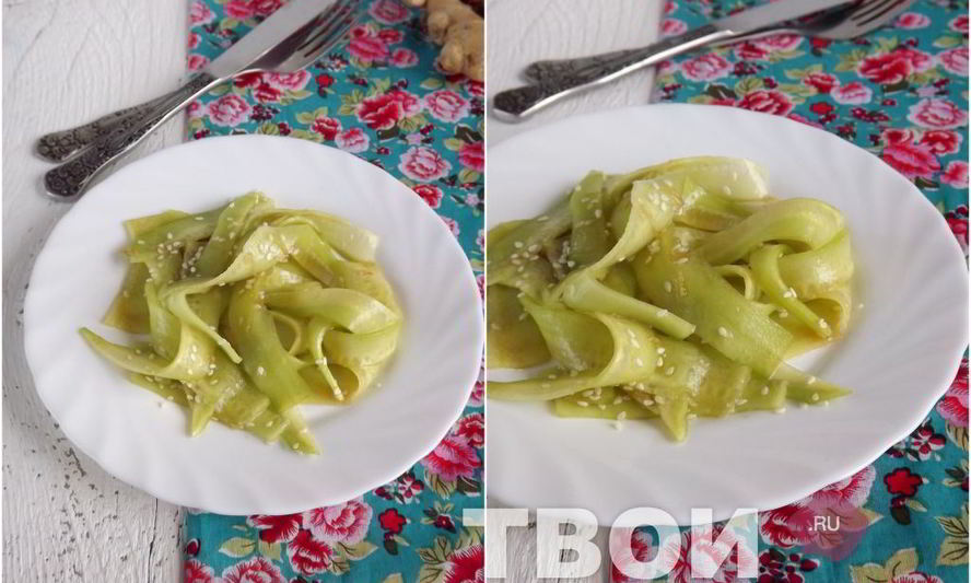 Рецепт огуречной лапши