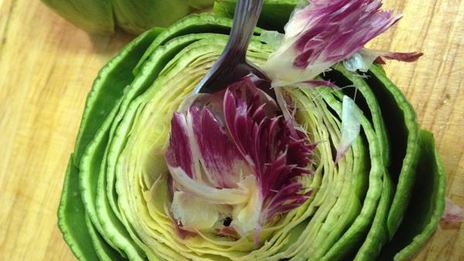 артишок запеченный, фаршированный грибами