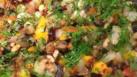 артишок запеченный, фаршированный грибами