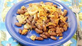 Фасоль с грибами