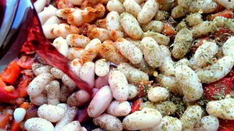 фасоль в чесночно-имбирном соусе