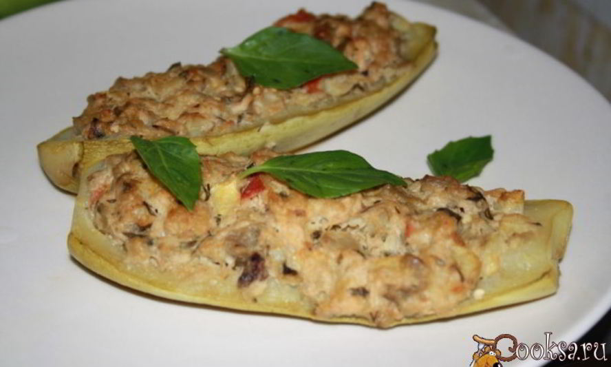 Рецепт кабачков с сочной начинкой