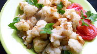 Капуста цветная в сухарях