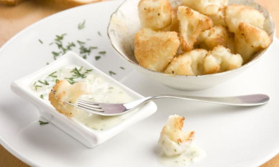 Рецепт капусты цветной жареной с сухарями