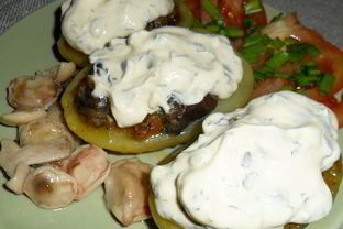 Картофель, фаршированный сердечками