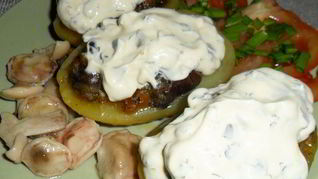 Картофель, фаршированный сердечками