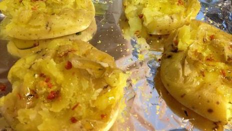 картофель прессованный, запеченные в духовке