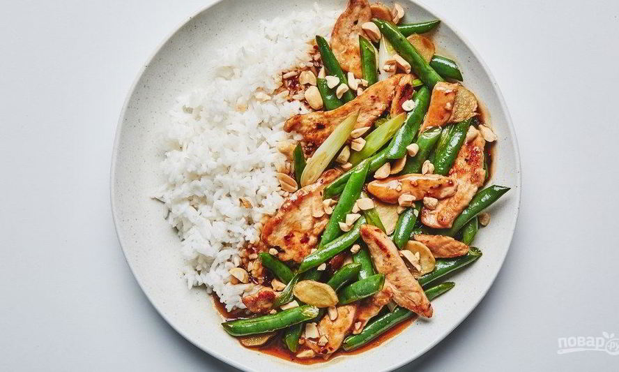 Рецепт курочки со стручковой фасолью