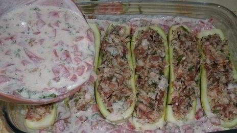 молоденькие фаршированные кабачки