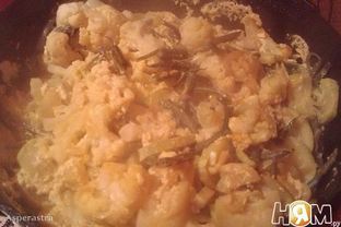 Овощи с фасолью в сливках