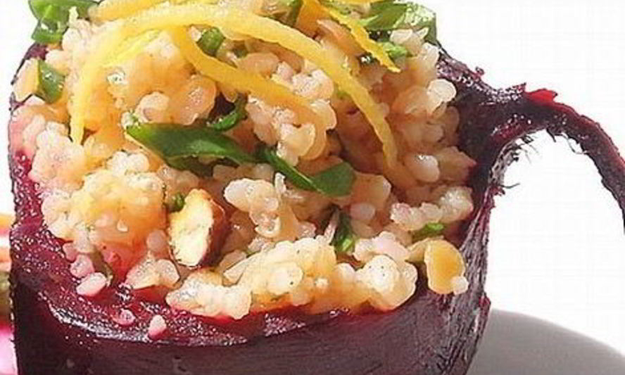 Рецепт печеной свеклы с чечевицей и бургулем