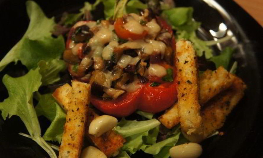 Рецепт перца, запеченного с овощами и пармеджано