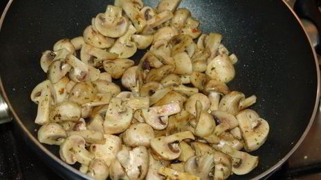 спаржевая фасоль с грибами