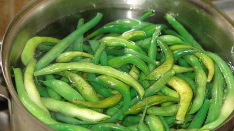 спаржевая фасоль с грибами