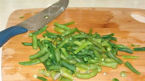 спаржевая фасоль с грибами